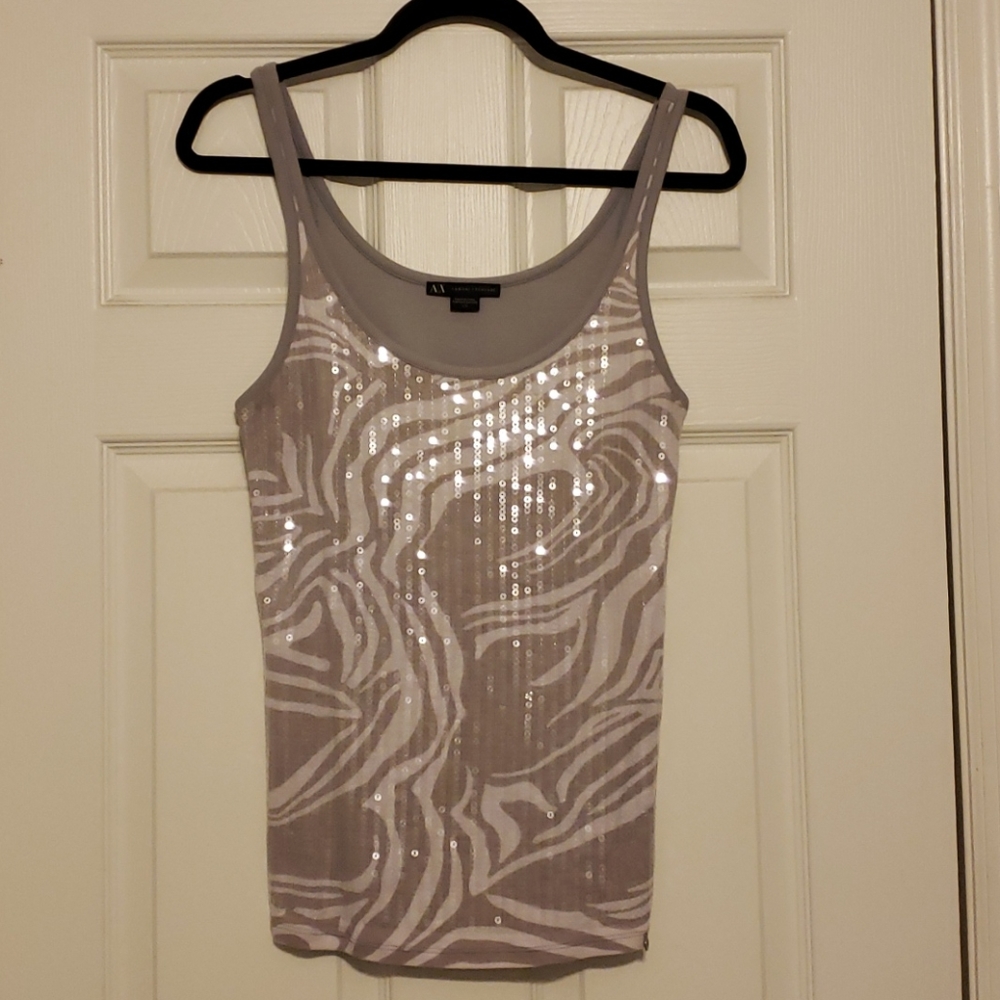 Armani Exchange Sequin Top Size L